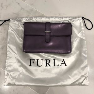 Furla Purple Patent Leather Clutch